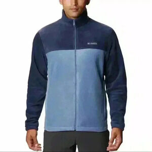 Columbia Mens Steens Mountain Blue Full Zip Fleece, Small